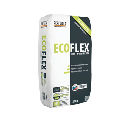 Клей для натурального камня и керамогранита эластичный Ecoflex Green line Dust free 25 кг  в Липецке